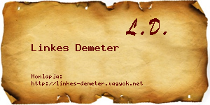 Linkes Demeter névjegykártya
